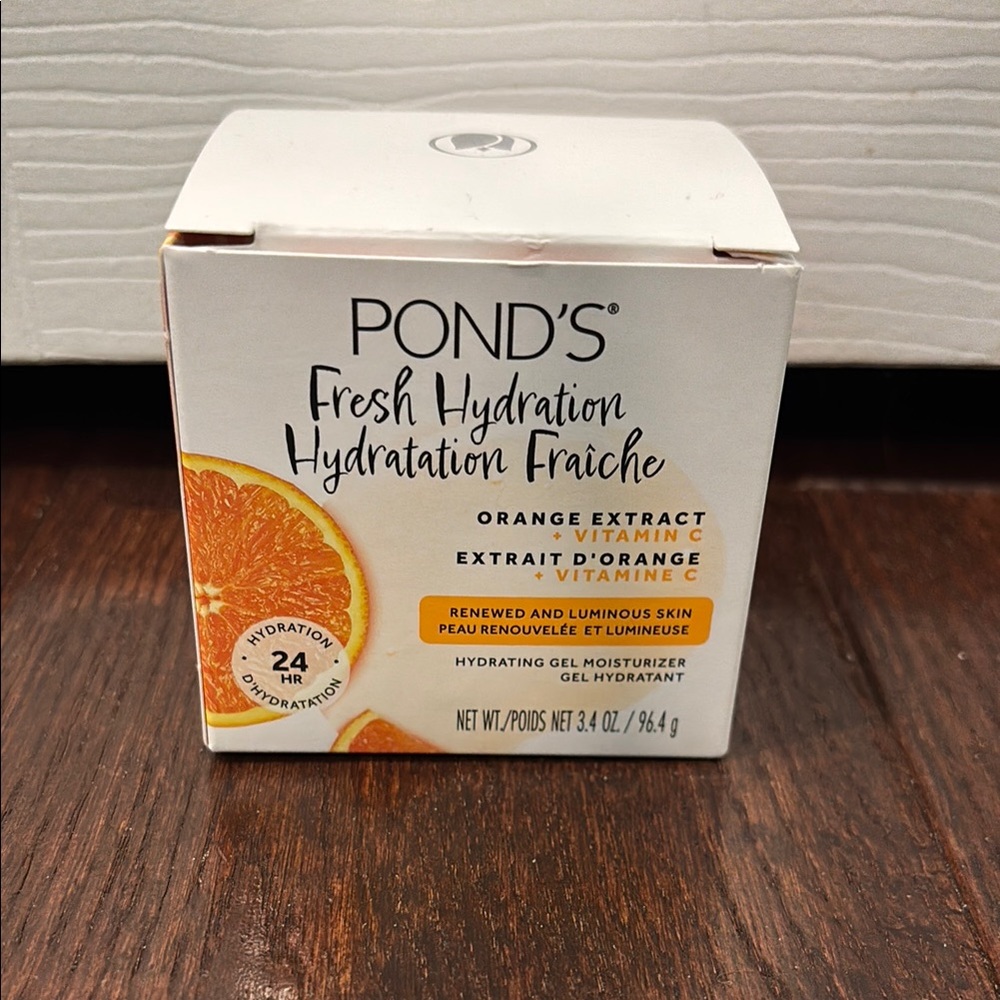 Pond's Fresh Hydration with Orange Extract Hydrating Gel Moisturizer NIB 3.4 oz